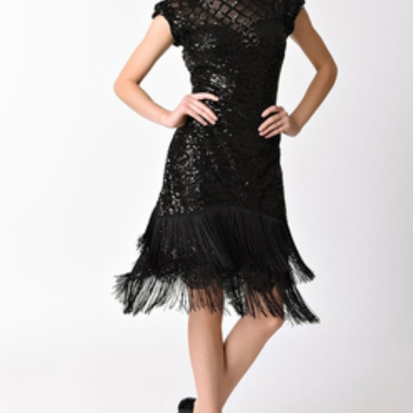 Del Mar Unique Vintage 1920' Beaded Flapper Dress - Picture 2 of 5